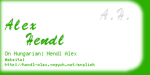 alex hendl business card
